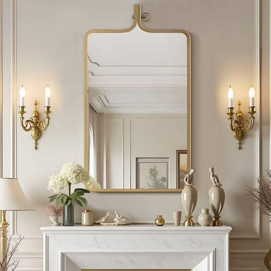 Wall Mirror, 35"x20" Industrial Mirror for Modern Living Room, Bedroom, Bathroom, Entryway