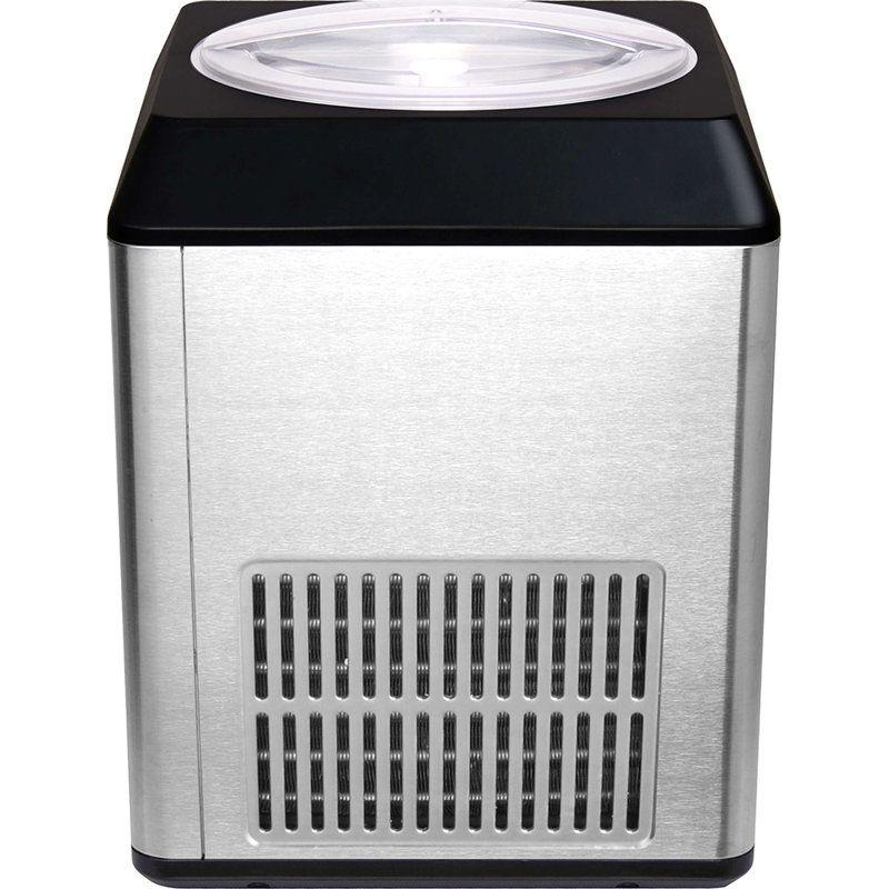 Goosiay Ice Cream Maker Machine Automatic 2.6 Qt. Upright with Built-In Compressor, LCD Digital Display & Timer, No Pre-Freezing, Stainless Steel