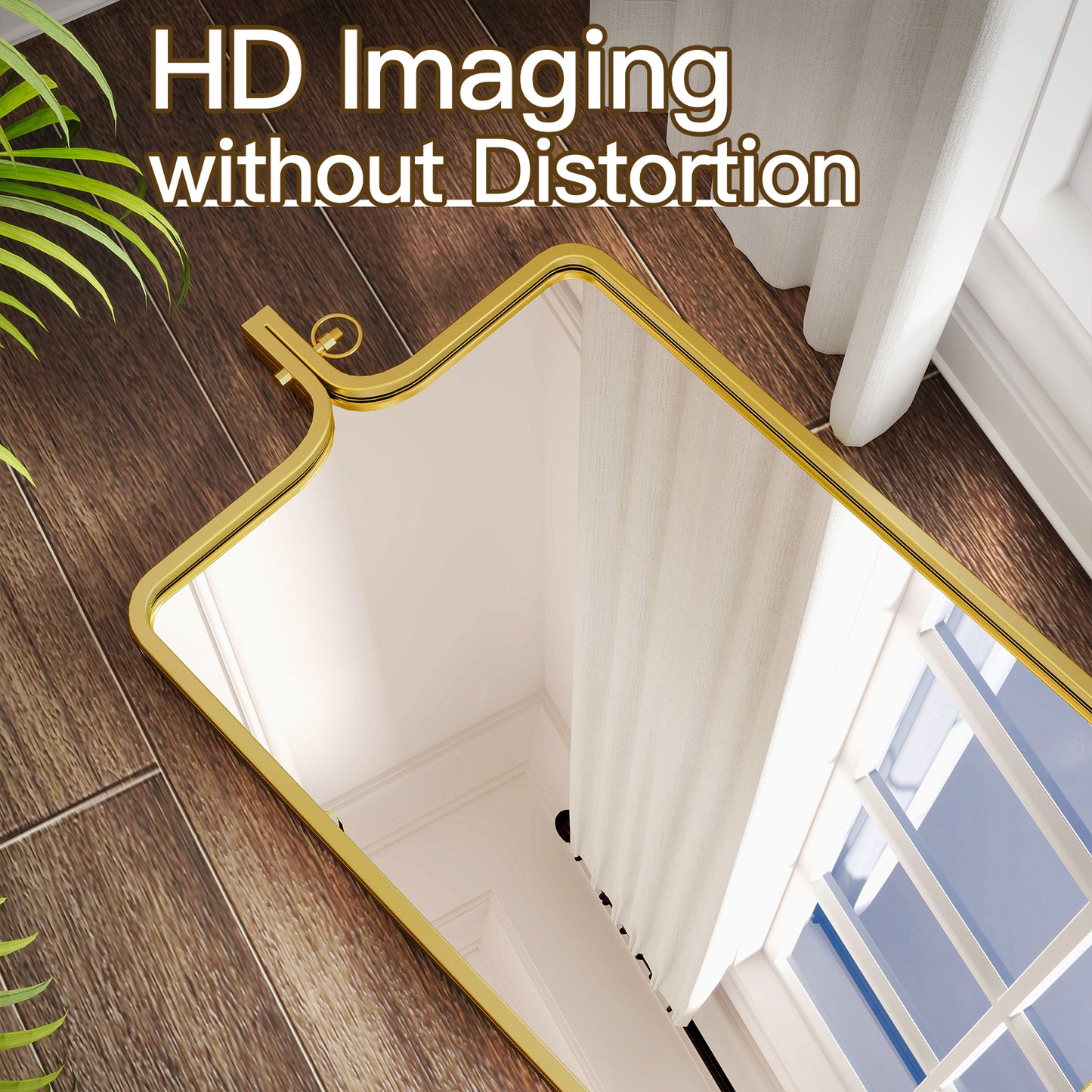 Goosiay 20" x 35" Gold Mirror, Wall Mirror with Luxury Metal Frame, Rust-Resistant & Moisture-Proof , Decorative Mirrors for Bathroom, Living Room, Bedroom, Entryway, Mantle